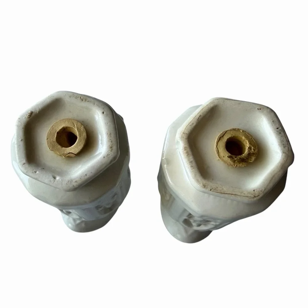 Vintage LEGO Japan #3354 Apostle Pitcher Salt Pepper Shakers Gothic White